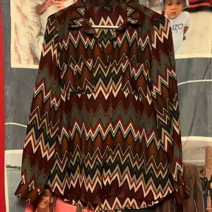 Rue21 multicolor button blouse